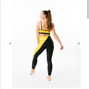 Neon 🐝 Yellow Metallic LightnTights NWT